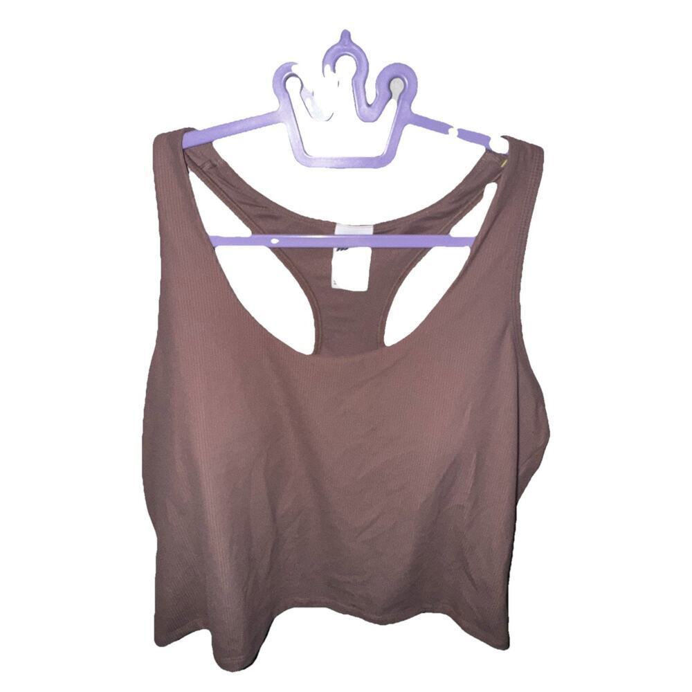 All in Motion Women XL Athletic Tank Top Racerback Brown Stretch Activewear